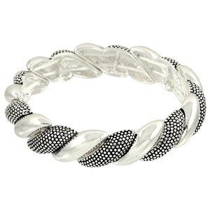 Cute Elastic Stretch Bracelet Vintage/Black & Silver/ Band Bracelet/Elegant